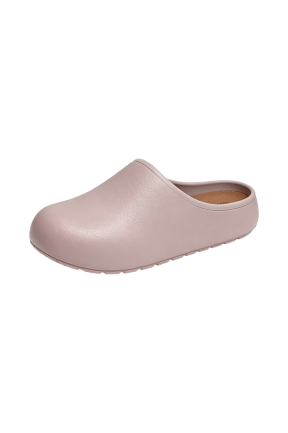 Unisex Closed-Toe Work Slippers, Non-Slip Soft Sole Nursing Shoes, Rubber Outsole Flat Heel Footwear for Operating Room, Laboratory & Multi-Scene Use