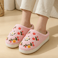 thumbnail image 1 of KEVCHE Women Home Slippers, Cute Slippers Indoor Outdoor Plaid Shoes, Warm Soft Bedroom Shoes Fuzzy Closed Toe Sandals Non Slip House Bedroom Slippers, 1 of 6