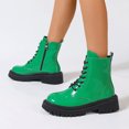 thumbnail image 1 of KEVCHE Women's Chunky Heel Short Ankle Boots, Fall Winter British Retro Chunky Heel Short Boots with Breathable Lining and Cushion Sole, Trendy Boots for Daily Wear, 1 of 6