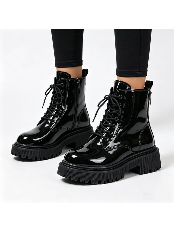 Women's Chunky Heel Short Ankle Boots, Fall Winter British Retro Chunky Heel Short Boots with Breathable Lining and Cushion Sole, Trendy Boots for Daily Wear