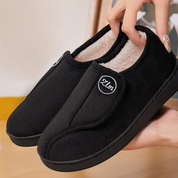 KEVCHE Womens Foam Slippers with Plush Fleece Lining and Adjustable Strap, Comfortable House Shoes for Arthritis Relief, Lightweight Non-Slip Indoor Footwear with Soft Cushioned Sole