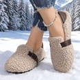 thumbnail image 1 of KEVCHE Womens Fuzzy Loafers ,Buckle Slip On Flat Cozy Winter Shoes, Plush Fleece Upper Buckle Strap Non-Slip Sole Warm Shoes ,Indoor Outdoor Casual Daily Fall Winter Shoes, 1 of 6
