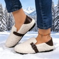 thumbnail image 1 of KEVCHE Womens Fuzzy Loafers ,Buckle Slip On Flat Cozy Winter Shoes, Plush Fleece Upper Buckle Strap Non-Slip Sole Warm Shoes ,Indoor Outdoor Casual Daily Fall Winter Shoes, 1 of 6