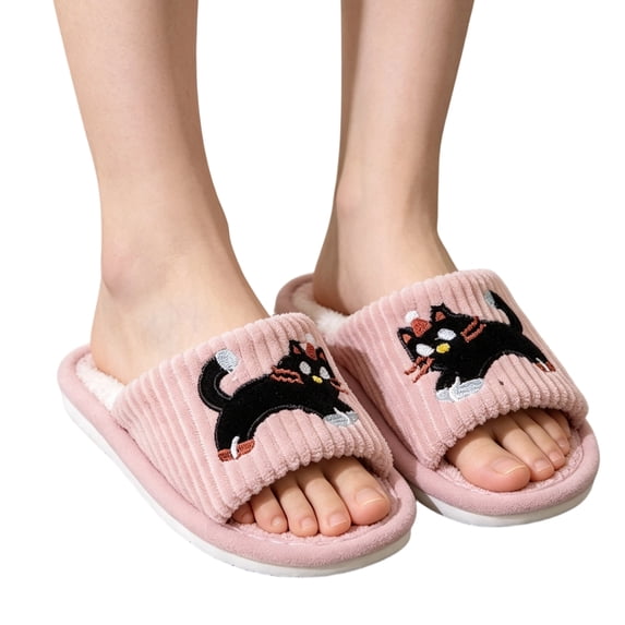 KEVCHE Womens Fuzzy Slippers , Warm Soft Fur Lining Non-Slip Base , Indoor Outdoor House Shoes