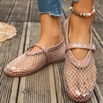 thumbnail image 1 of KEVCHE Womens Hollow Out Mesh Mary Jane Shoes, Soft Soled Breathable Flat Casual Footwear, Lightweight Summer Fashion Daily Shoes, Elegant Comfortable Shoes, 1 of 5