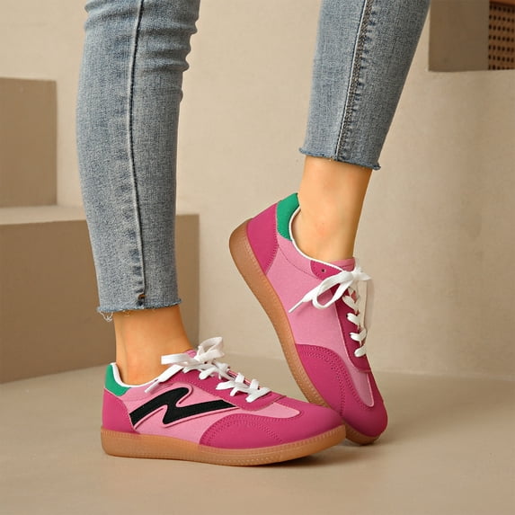 KEVCHE Womens Lightweight Soft Sole Sports Casual Shoes, 2026 Fashion Lace-Up Sneakers with Soft Foam Insole, Non-Slip Trendy Walking Shoes for Women