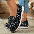 thumbnail image 1 of KEVCHE Womens Polka Dot Loafers Comfortable Casual Slip-On Shoes for Daily Wear, Lightweight Breathable Flat Shoes with Cushioned Insole, Stylish Everyday Footwear, 1 of 7