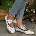 thumbnail image 1 of KEVCHE Womens Polka Dot Satin Bow Knot Round Toe Ballet Flats, Comfort Slip On Shoes, Lightweight Footwear for Casual Summer Party Wear, Retro Mary Jane Ballet Shoes, 1 of 5