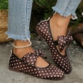 thumbnail image 1 of KEVCHE Womens Polka Dot Satin Bow Knot Round Toe Ballet Flats, Comfort Slip On Shoes, Lightweight Footwear for Casual Summer Party Wear, Retro Mary Jane Ballet Shoes, 1 of 5