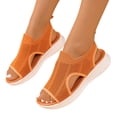 thumbnail image 1 of KEVCHE Womens Slip in Sandals, Comfortable Orthopedic Sandals with Arch Support , Walking Sport Athletic Sandals ,Open Toe Slip On Plantar Fasciitis Platform Dress Sandal, 1 of 6