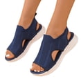 thumbnail image 1 of KEVCHE Womens Slip in Sandals, Comfortable Orthopedic Sandals with Arch Support , Walking Sport Athletic Sandals ,Open Toe Slip On Plantar Fasciitis Platform Dress Sandal, 1 of 4