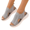 thumbnail image 1 of KEVCHE Womens Slip in Sandals, Comfortable Orthopedic Sandals with Arch Support , Walking Sport Athletic Sandals ,Open Toe Slip On Plantar Fasciitis Platform Dress Sandal, 1 of 4