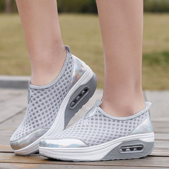KEVCHE Woven Orthopedic Shoes Lightweight Non-Slip Breathable Running Sneakers for Women, Wide Foot Athletic Sports Walking Gym Shoes, Slip Resistant Comfort Loafers for Summer Travel
