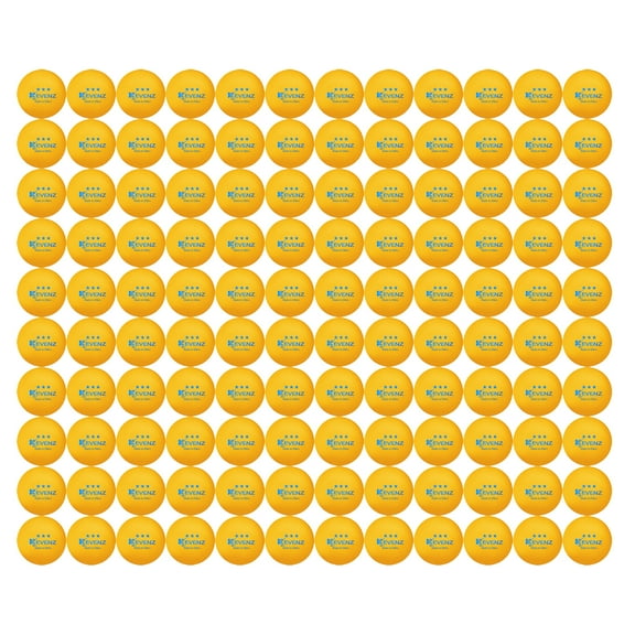 KEVENZ 120-Pack 3 Star Ping Pong Balls,Advanced Table Tennis Ball,Bulk Outdoor Ping Pong Balls,Orange