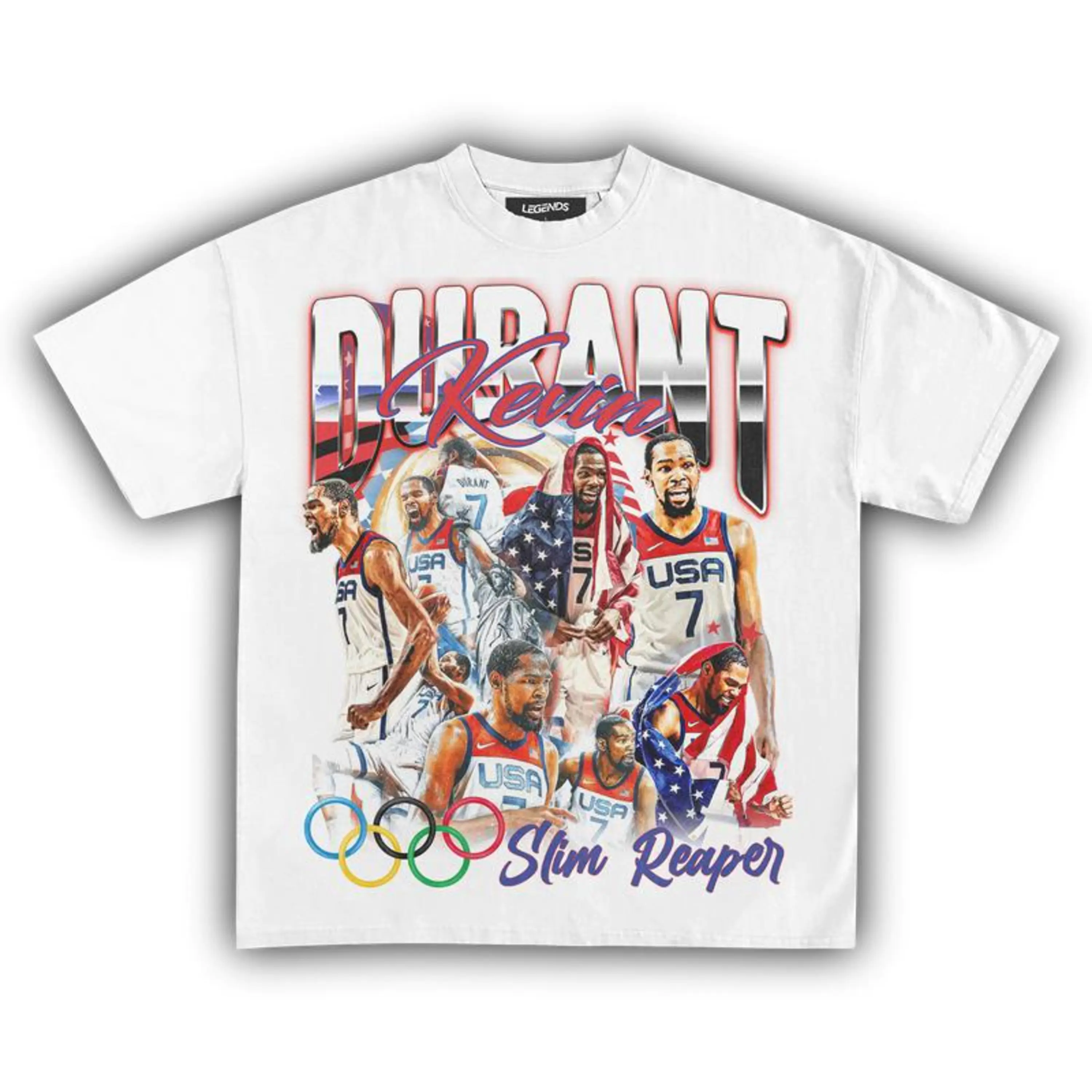 KEVIN DURANT "SLIM REAPER" Basketball Jersey Tee, Player Shirt, Unisex Cotton Graphic - Perfect Sports Fan Gift (Vintage Y2K Style Available!).