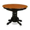 thumbnail image 1 of KEWE5-BCH-W 5 Pc Kitchen table set with a Dining Table and 4 Wood Seat Chairs in Black and Cherry, 1 of 2