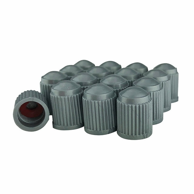 KEX Gray Valve Stem Caps, w/ Inner seal for All Schrader Type Valve