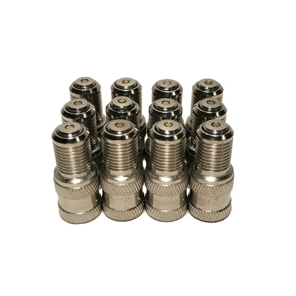 KEX Set of 12 Double Seal Inflate Through Type Valve caps for Trucks, RVs and Semi's