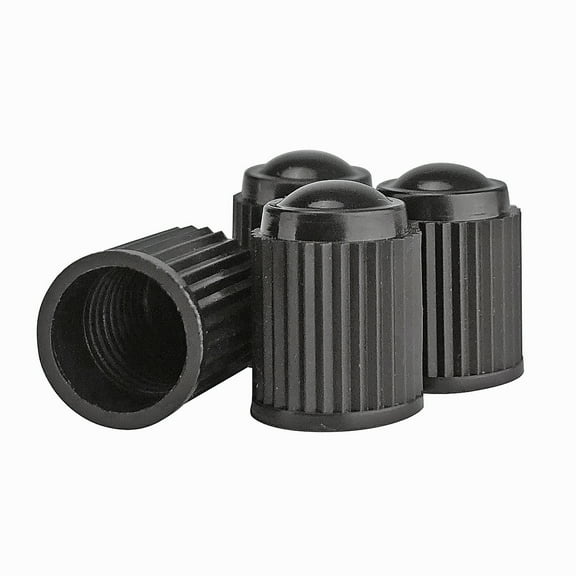 KEX Set of 4 Black Valve Stem Caps for All American Schrader Type Valve Stem
