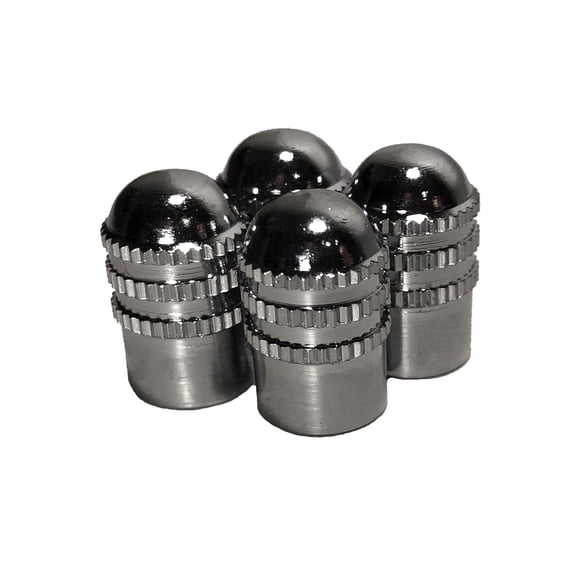 KEX This is a Set of Four Metal Dome Type Valve Caps with Inner Seals