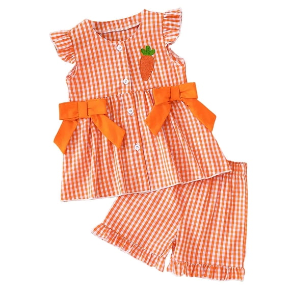 KEXE 2T Girl Summer Clothes Toddler Girl Summer Clothes Summer Toddler Girl Clothes Baby Girl Sleeveless Shirt Shorts Set Cute Outfits