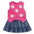thumbnail image 1 of KEXE 3T Girls Outfits Girls Summer Clothes Summer Toddler Girl Clothes Baby Girl Sleeveless Shirt Shorts Set Cute Outfits, 1 of 9