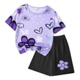 thumbnail image 1 of KEXE 3T Girls Outfits Baby Girl Spring Clothes Summer Toddler Girl Clothes Baby Girl Sleeveless Shirt Shorts Set Cute Outfits, 1 of 6