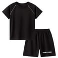 thumbnail image 1 of KEXE 3T Toddler Boy Clothes 1 Year Old Boy Clothes Toddler Boy Clothes Summer Short Sleeve T-Shirt And Shorts Kids Outfit Set, 1 of 2