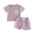 thumbnail image 1 of KEXE Baby Boy Summer Clothes Toddler Outfits For Boys Toddler Baby Boy Summer Clothes T Shirt Elastic Waist Shorts Set 2 Piece Outfit, 1 of 3