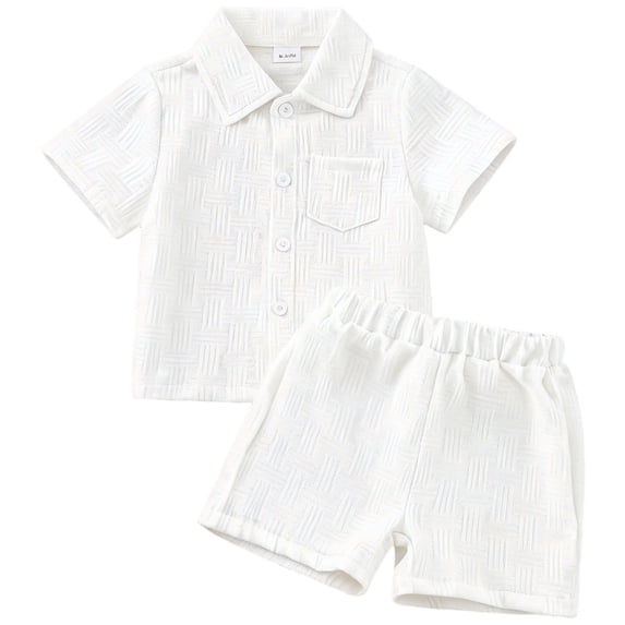 KEXE Baby Boy Summer Outfit 3-6 Month Boy Clothes Toddler Boy Summer Short Sleeve T-Shirt And Short Set