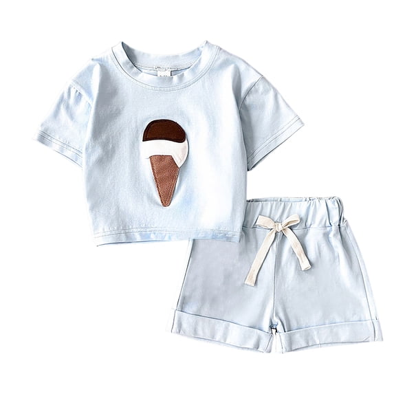 KEXE Baby Clothes Girl 2T Girl Clothes Toddler Baby Girl Outfits Summer Clothes Infant Spring Short Sleeve Shirt Tops Cute Shorts Set