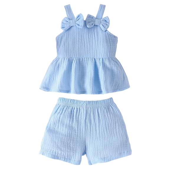 KEXE Baby Girl 18 Months Clothes Cute Baby Girl Clothes Summer Toddler Girl Clothes Baby Girl Sleeveless Shirt Shorts Set Cute Outfits