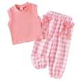 thumbnail image 1 of KEXE Baby Girl Clothes 9-12 Months Cute Baby Girl Clothes Summer Toddler Girl Clothes Baby Girl Sleeveless Shirt Shorts Set Cute Outfits, 1 of 9