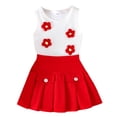 thumbnail image 1 of KEXE Baby Girl Clothes 9-12 Months Toddler Girl Outfits Toddler Girl Outfits Baby Girl Summer Clothes Sleeveless Tops And Shorts Clothing Sets, 1 of 9