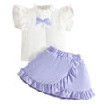 thumbnail image 1 of KEXE Baby Girls' Clothing Sets 2T Girl Outfits Toddler Baby Girls Summer Clothes Short Sleeve T-Shirt Tops Short Sets Cute Outfits, 1 of 9