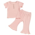 thumbnail image 1 of KEXE Baby Girls' Clothing Sets Toddler Sets For Girls Toddler Baby Girl Outfits Summer Clothes Infant Spring Short Sleeve Shirt Tops Cute Shorts Set, 1 of 6