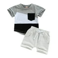 thumbnail image 1 of KEXE Boys 2 Piece Outfits Baby Boy Clothes 18-24 Months Toddler Boy Clothes Summer Short Sleeve T-Shirt And Shorts Kids Outfit Set, 1 of 2
