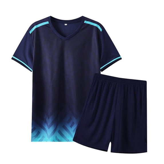 KEXE Boys Shorts Size 10-12 Boys Clothing Sets Loose Athletic Performance Crew Neck T-Shirt And Short Outfits(11-12 Years,Navy)