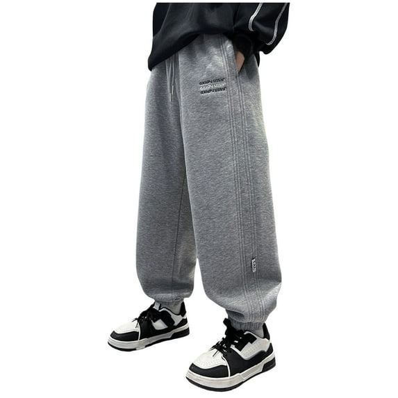 KEXE Boys Sweatpants Boys Clothes Size 10 Boy'S Active Athletic Casual Jogger Sweatpants With Pockets Grey 12-14 Years