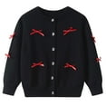 thumbnail image 1 of KEXE Girl Sweaters Girls Sweaters Size 7-8 Girls' Cardigans Sweater Cotton Button Solid Long Sleeve Knit Sweaters Black 5-6 Years, 1 of 4