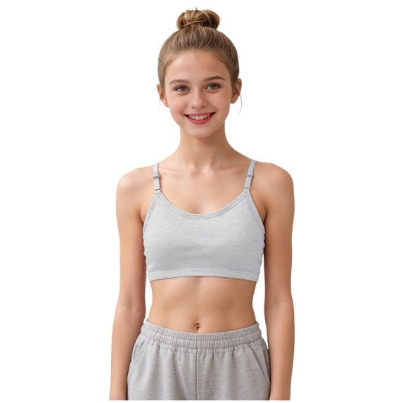 KEXE Girls Bra Girls Bras 12-14 Years Old Girl Sport Cami Bras Cotton For Teens Girls Training Bras With Adjustable Straps Fixed Pads