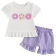 thumbnail image 1 of KEXE Girls Toddler Clothes Toddler Girl Outfits 3T Toddler Baby Girls Summer Clothes Short Sleeve T-Shirt Tops Short Sets Cute Outfits, 1 of 8