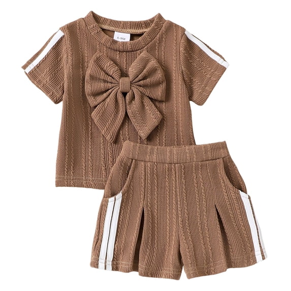 KEXE Infant Clothes Girl Baby Girl Clothes 12-18 Months Toddler Baby Girls Summer Clothes Short Sleeve T-Shirt Tops Short Sets Cute Outfits