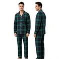 thumbnail image 1 of KEXE Men Two Piece Outfits Sets Mens Buffalo Check Plaid Sleepwear Long Sleeve Holiday Set, 1 of 5