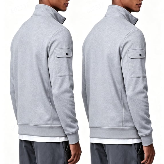 KEXE Mens Quarter Zip Pullover Knit Mock Neck Sweatshirt Casual