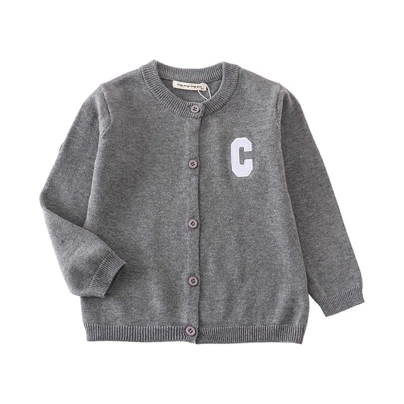 KEXE Navy Blue Sweater For Girls Black Cardigan For Girls Girls Cardigan Sweaters School Uniform Sweater V Neck Button Front Outerwear Dark Gray 12-18 Months