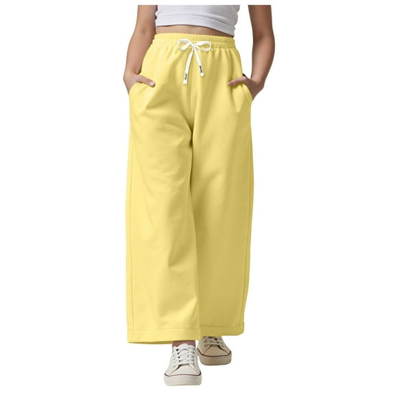 KEXE Pants For Girls Khaki Pants For Girls Uniform Girls Cargo Pants Wide Leg Streetwear Kids Pants With Pockets Trendy Jogger Trousers 11-12 Years