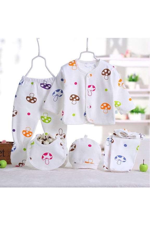 Ropa De Bebe NiñA Newborn Baby Winter Thick Outfit Set Warm Cotton Infant Clothes for Cold Weather(0-3 Months,D)