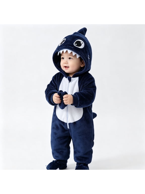 Ropa de bebe niño Newborn clothes Cartoon Shark Costume Infant Boy Winter Clothes