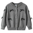 thumbnail image 1 of KEXE School Sweater For Girls Girls Sweater Girls' Cardigan With Button Loose Long Sleeve Shrug Sweaters Cropped Uniforms Kids Knit Sweater Outerwear Dark Gray 13-14 Years, 1 of 4